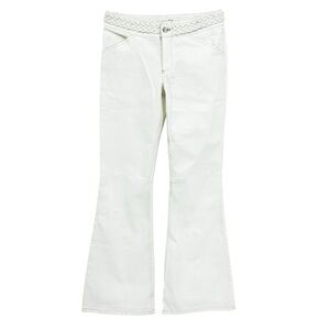 ALICE + OLIVIA Jeans Flare Denim Braided Waistband